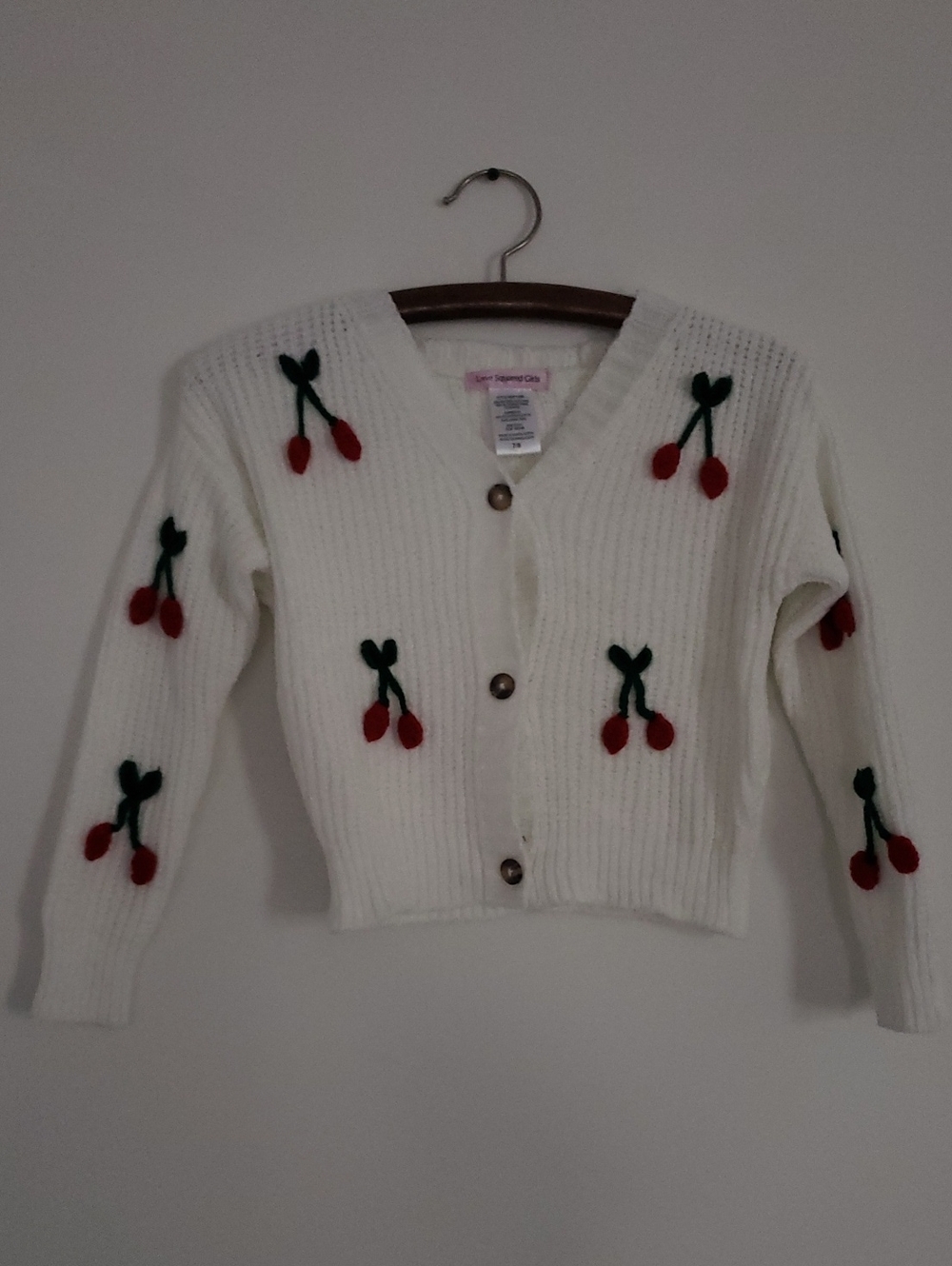 Cardigan Cherry Applique Size Small Like New